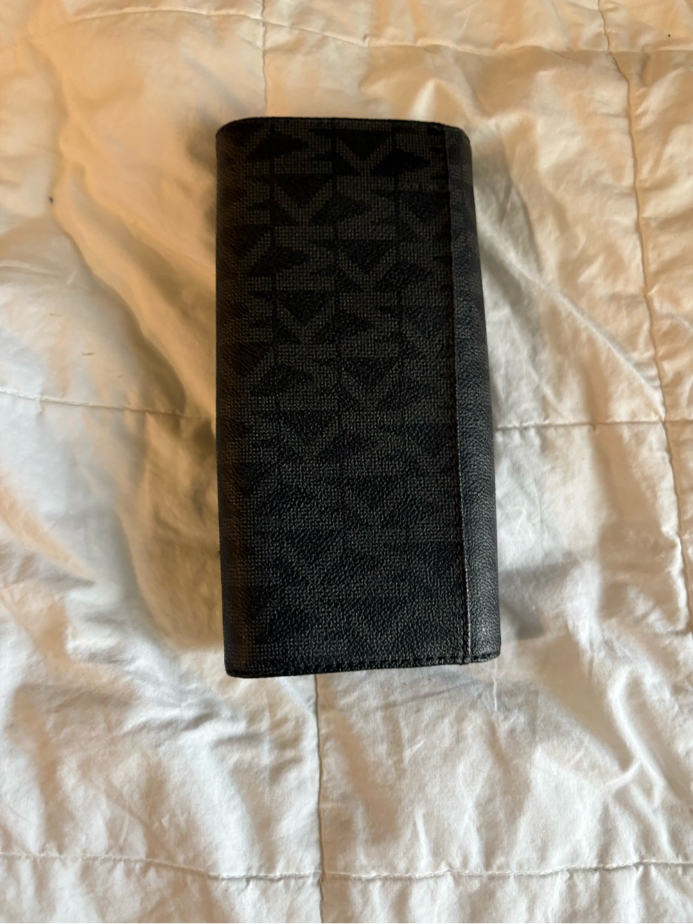MK Long Leather Wallet - Black